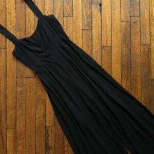 Reformation Black Crepe Wide Leg Flare Jumpsuit Palazzo Women Size Small
